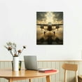 thumbnail image 2 of QZHH Military Aircraft Airplane Picture  Mustang World War II Fighter Bomber Canvas Wall Art Airplane Paintings Print for Living Room Wall Decor, 2 of 4