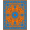 Orange, Pattern 2, variant on ODIKA 8'x10' Machine Washable Non-Slip Area Rug, Spice Garden Lattice with Stylized Botanical Accents High Traffic Rug, Red, 547846