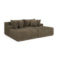 thumbnail image 1 of AOOWOW 82.5” Oversized Double Lounge Chaise,velvet Sofa Bed,Upholstered Boneless Cloud Sofa Deep Seat,No Assembly Required, 1 of 3