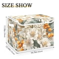thumbnail image 3 of Foldable Fabric Storage Bin With Handle Collapsible Basket Box Storage With Lid Organizer Leaves Berries, 3 of 7