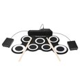 thumbnail image 1 of Kit de batería digital enrollable portátil de tamaño compacto 7 parches de silicona con alimentación USB Abanopi G3002/Negro, 1 of 5