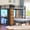 Brown, variant on Plonmago Bunk Bed with Desk, Full Over Full Bunk Beds with 5 Storage Drawers & Charging Station, Full Size Bunk Bed with LED Lights & Guardrail,Brown