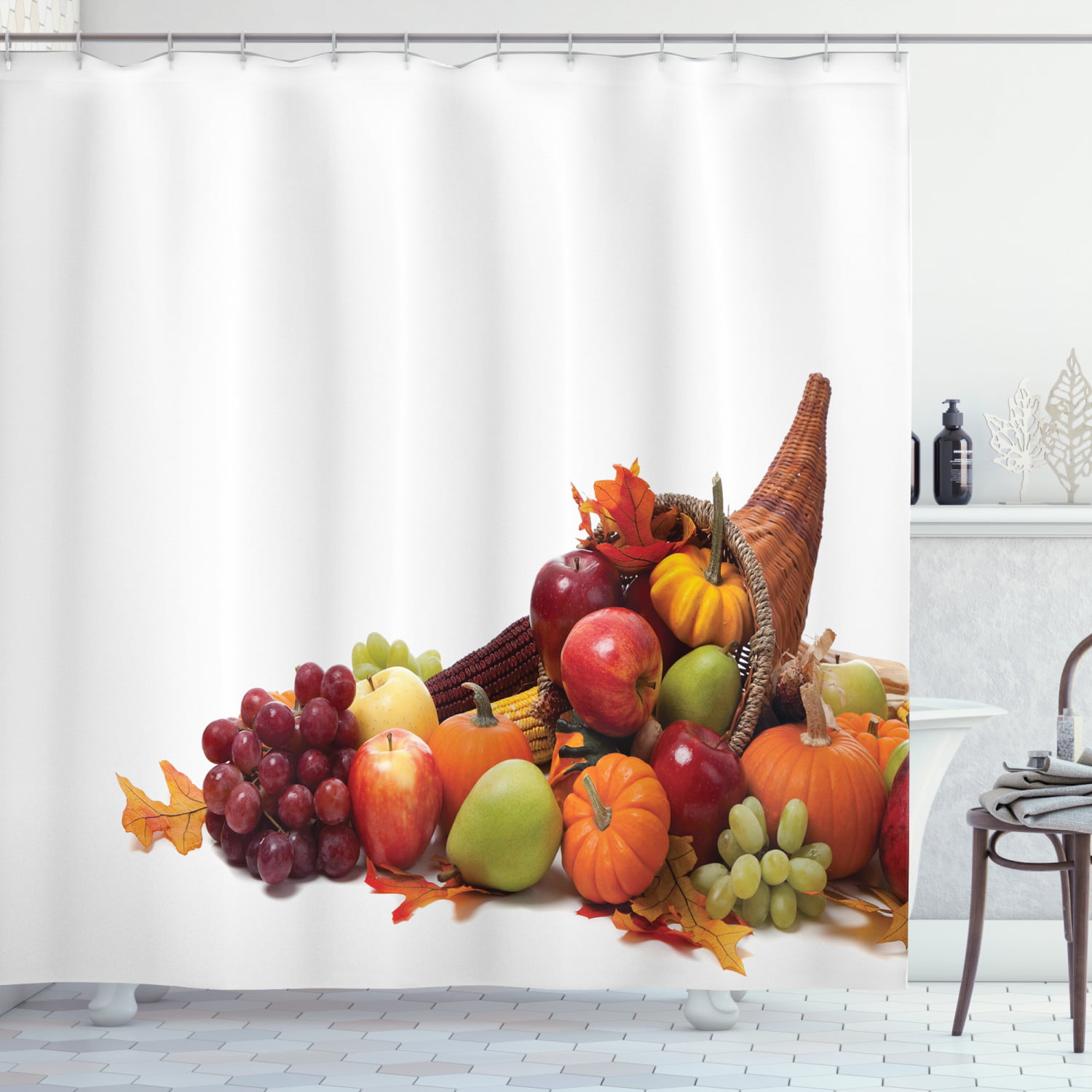 Details about   Cartoon Autumn Shower Curtain Sets Pumpkin Sunflower Scarecrow Bathroom Decor 