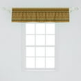 thumbnail image 2 of Ambesonne Tribal Window Valance, Geometric Folk, 54" X 12", Amber Yellow and Black, 2 of 3