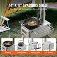 thumbnail image 3 of VEVOR Wood Stove, 80 inch, Stainless Steel Camping Tent Stove, Portable Wood Burning Stove with Chimney Pipes & Gloves, 700in³Firebox Hot Tent Stove for Outdoor Cooking and Heating with 8 Pipes, 3 of 9