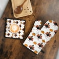 thumbnail image 5 of Happy Thanksgiving Turkey Fall Pumpkin Kitchen Oven Mitt and Pot Holder Sets 2 Pcs for Baking, Cooking and Grilling, Heat Resistant Up To 392 °F, 5 of 7