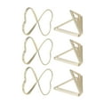 thumbnail image 2 of 100 Uds Clips de papel triángulo dorado forma de corazón doble capa Clip de nota tridimensional Clip de papel Clip de escritorio, 2 of 8
