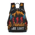 thumbnail image 1 of Balery Not All Who Wander Are Lost Hiking Mochila Ligera para Hombres y Mujeres – Resistente y Impermeable, Ideal para la Escuela, el Trabajo, los Viajes y el Uso Diario, 1 of 7