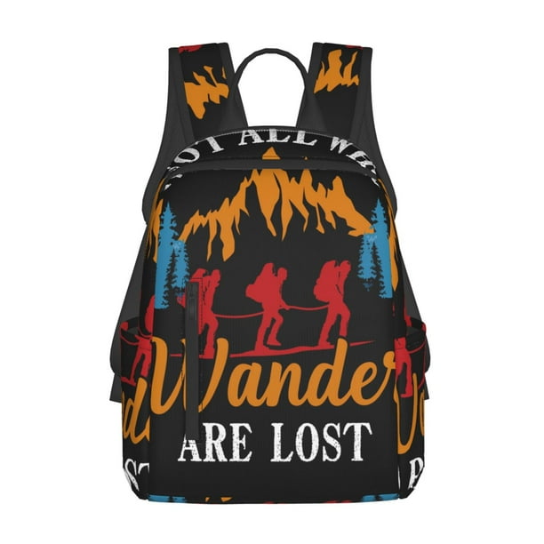 Easygdp Not All Who Wander Are Lost Hiking para Easygdp Yak - Mochila Casual Ligera y Resistente para Viaje y Senderismo para Hombres y Mujeres