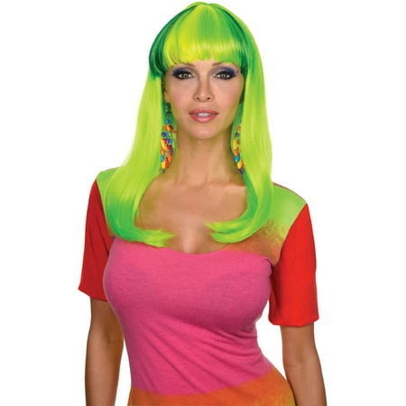 Women's Party Hottie Long Green Wig Costume Accessory