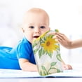 thumbnail image 4 of Coolnut 3 PCS Watercolor Sunflower Background Baby Muslin Washcloths, Face Towel Burp Cloths Ultra Soft Absorbent Cotton Bath Wipes Towels for Newborn Boys Girls, 4 of 6