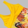 thumbnail image 5 of Hellosay Swimsuit with Shorts for Girls High Waist Tankini Twist Front Bathing Suit Floral Vacation Swimwear Size 2-12, 5 of 7