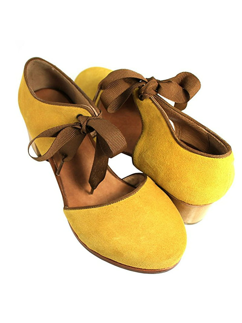 Women's Callet Lux Leather Mary Jane Shoes, Honey EU) - Walmart.com