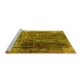 thumbnail image 2 of Ahgly Company Machine Washable Indoor Round Oriental Yellow Industrial Area Rugs, 5' Round, 2 of 4