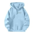thumbnail image 3 of Sweatshirt for Women Casual Oversized Hoodie Fit Women's Casual Zip Up Hoodie With Bow Print Pullover Sweatshirt For Daily Wear In Spring Autumn Winter Basic Outerwear, 3 of 3
