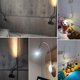 thumbnail image 5 of Lámpara de pared de 3 W para el hogar, hotel, loft, mesita de noche, lectura, luz negra y plateada, interruptor de encendido/apagado flexible, bombilla LED de 90-260 V, blanco puro, plateado, 5 of 5