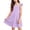 Purple#01, variant on Jinhomg Summer Dress for Girls Flutter Sleeve Front Mesh A-Line Dresses Round Neck Ruffle Casual Holiday Swing Midi Sundress 5-13 Years Blue