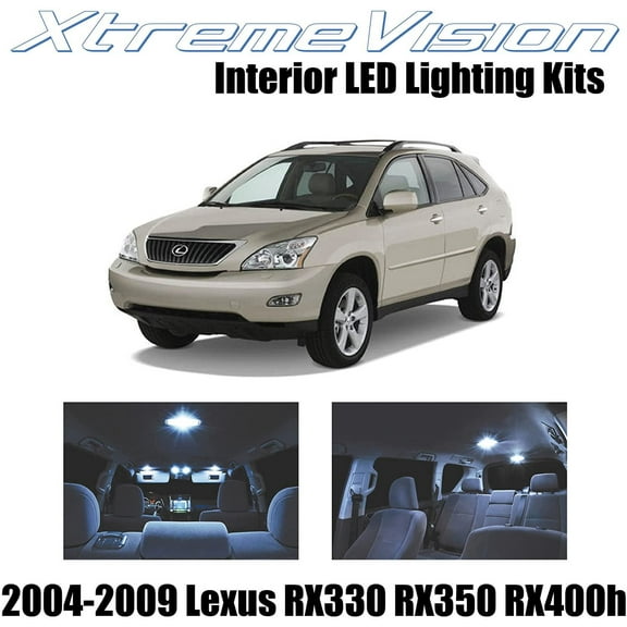 XtremeVision Interior LED for Lexus RX 2004-2009 14 Pieces Cool White Interior LED Kit Package Installation Tool