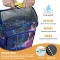 thumbnail image 2 of Spacecraft Cooler Backpack - 20L Insulated Leakproof Soft Cooler Bag for Beach, Picnic & Travel, Holds 26 Cans, Star Constellation & Moon Design, 2 of 6