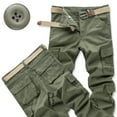thumbnail image 4 of WEAIXIMIUNG Mens Cargo Work Pants Men's Pocket Overalls Long Pants Thick Pants Loose Wear Solid Color Pants, 4 of 5