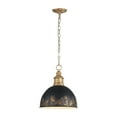 thumbnail image 2 of Golden Lighting Alison 1-light Pendant in Vintage Gold and Weathered Black Iron shade, 2 of 7