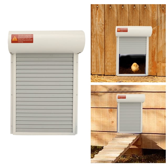 Automatic Chicken Coop Door, Timing and Manual Mode Chicken Coops Door, Rugged LED Display Controller Auto Chicken House Door for Ducks Geese