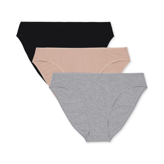 Gap NEUTRAL PINK/LIGHT HEATHER GREY/TRUE BLACK 3-Pack Bikini, US X-Large