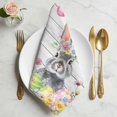 thumbnail image 2 of Grey Easter Bunny Cloth Napkins, Spring Colorful Egg Flower Wood Grain Washable and Reusable Dinner Napkins Set of 6, Table Napkin for Kitchen Party Birthday Wedding Hotel Housewarming 20"x20", 2 of 9