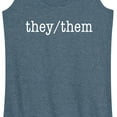thumbnail image 3 of Instant Message - They Them Pronouns - LGBT Pride - Women's Racerback Tank Top, 3 of 6