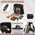 thumbnail image 6 of Kuiaobaty Ink Splash Print Crossbody bag for Women, Ethnic Style Otter Print Leather Messenger Purse with Adjustable Strap, Medium Size Roomy Hobo Handbag Crossbody for Travel, 6 of 7