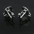 thumbnail image 2 of Zeckos Stainless Steel Skull & Crossbones Cuff Links Cufflinks, 2 of 3
