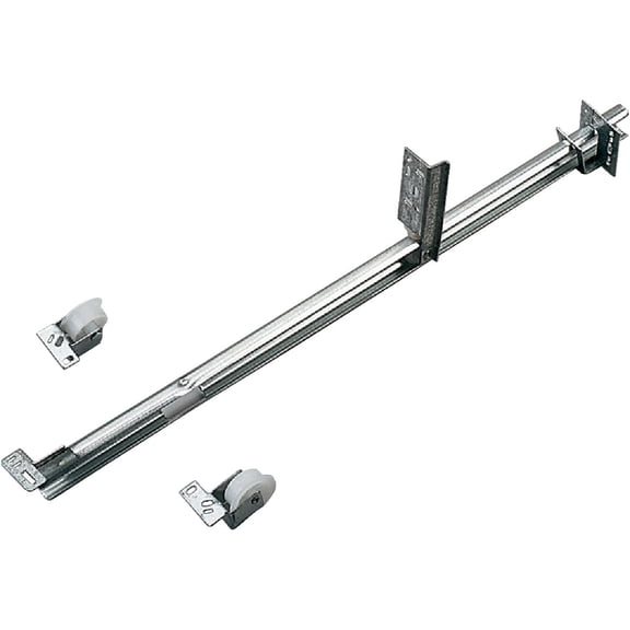 22-5/8" 50lb. Center Mount 3/4 Extension Nylon Roller Drawer Slide,