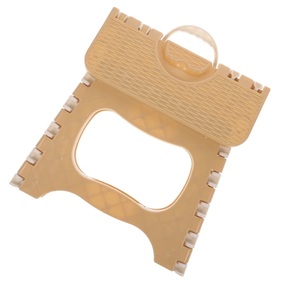 KALLORY Plastic Step Stool Beige 1Set Portable for RV Use Toddlers