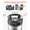 thumbnail image 3 of VEVOR Corny Keg, 5 Gallon Ball Lock Keg, SUS304 Cold Brew Kegs with Dual Rubber Handles & Heavy-Duty Rubber Bottom, Brewing Equipment for Home Brewing Party, 1 PCS, 3 of 9