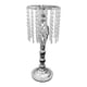 thumbnail image 1 of Elegante portavelas de cristal, candelabros, centro de , soporte de arreglo floral, decoración para boda, , vacaciones, Plata 49cm D perfecl Portavelas de pilar, 1 of 8