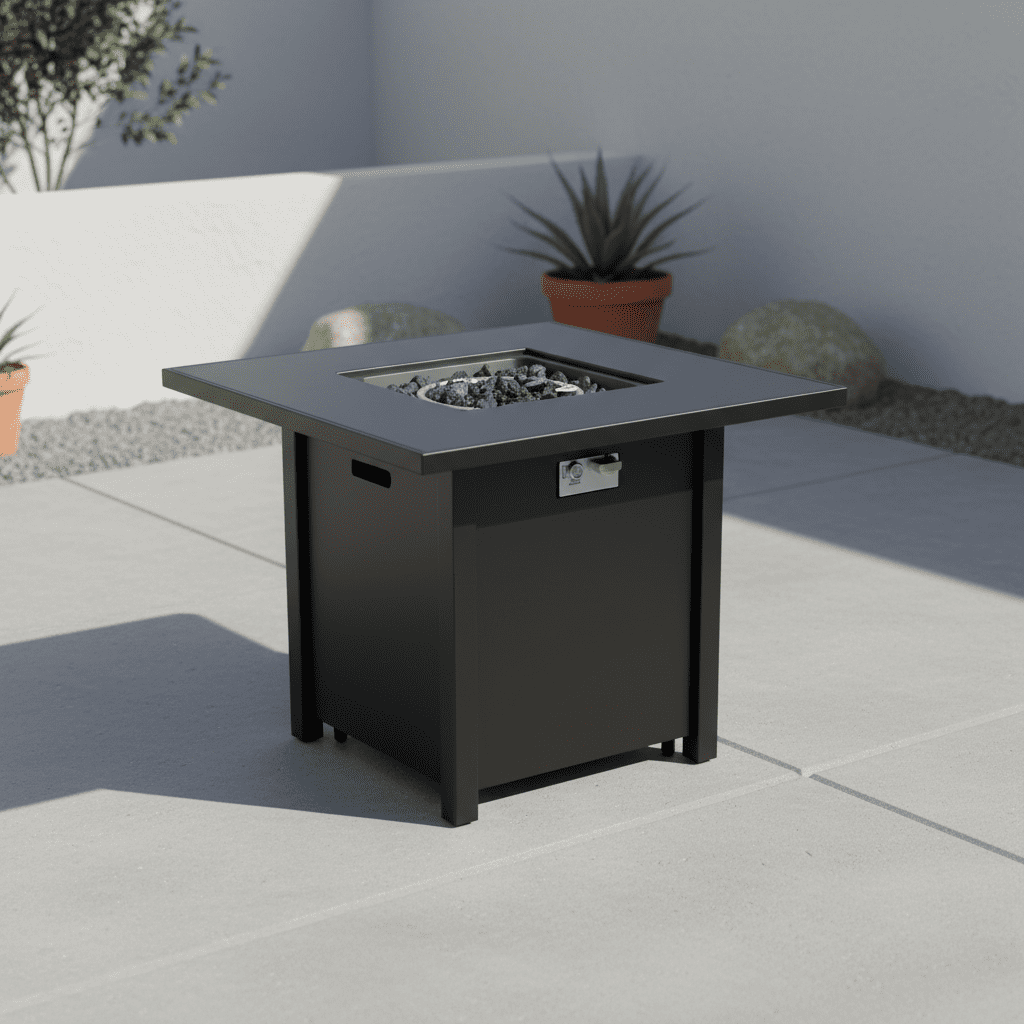 Outdoor Fire Pit for Outdoor Home Garden Backyard Fireplace (30 Inch Steel Black Color)