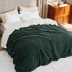 thumbnail image 1 of Manta Bedsure Sherpa Fleece Tamaño Queen Patrón Espiga Verde Oscuro, 1 of 8