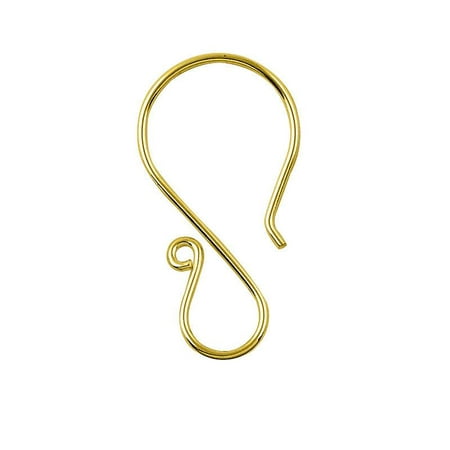 FG-100 18K Gold Overlay Earwire 'S' Shape These Open Hook Earrings have smooth clean lines with a modern (Best Way To Clean Gold Earrings)