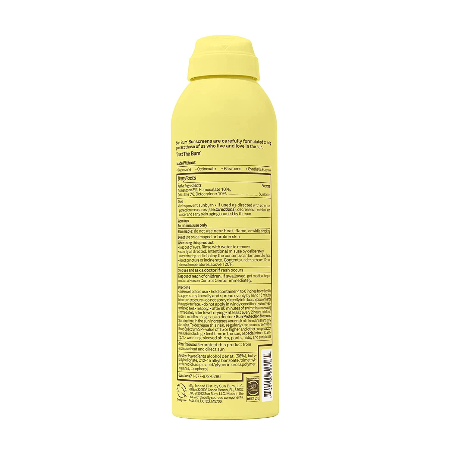 Sun Bum Kids SPF 50 Clear Sunscreen Spray | Wet or Dry Application | Hawaii 104 Reef Act Compliant (Octinoxate & Oxybenzone Free) Broad Spectrum UVA/UVB Sunscreen | 6 oz (Pack of 2)