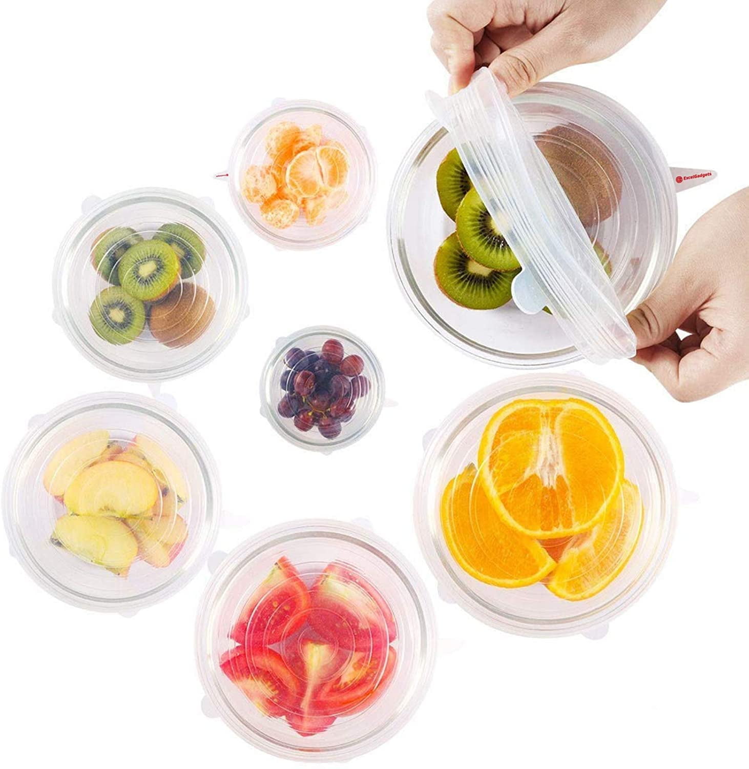 Details about / 6-Pack Food Grade Lid For Airtight Container Versatile Bowl Lid Seal Household