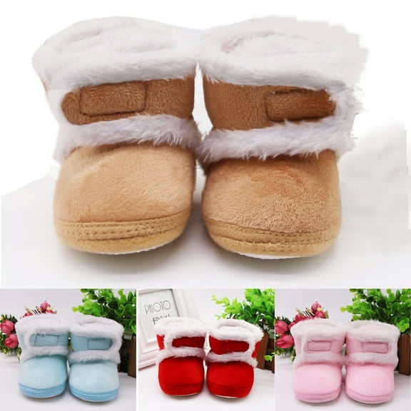 Lovebay Baby Girls Boys Toddler Booties Infant Prewalker Snow Shoes Newborn Anti-slip Sole Warm Boots