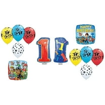 PAW PATROL Chase Dog 1st #1 11 Piece Birthday Party Mylar Latex Balloons Bouquet Set C