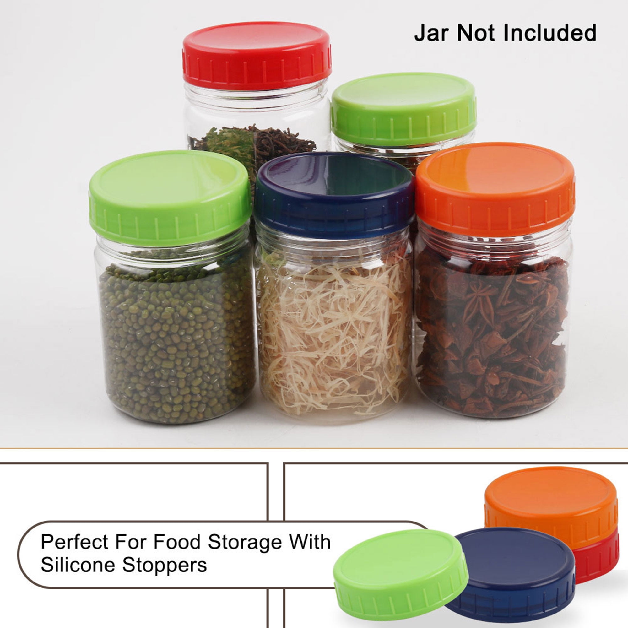 Plastic Mason Jar Lids Regular Mouth Mason Canning Jars Top Lids Food