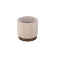 thumbnail image 4 of Carolina Handwoven Boreas Hammered Metal Storage Ottoman, 4 of 9