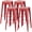 Red, variant on VINEEGO 30 Inches Metal Bar Stools High Backless Stackable Stools Indoor-Outdoor Counter Stools Set of 4 (Black)