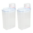 thumbnail image 4 of 2PCS Rice Storage Container 2.5L Plastic Rice Dispenser Bin with Pour Spout for Rice Beans Grains Small Dry Food, 4 of 12