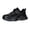 Black, variant on LYHaoo Lightweight Breathable Mesh Sneakers For Boys And Girls Comfortable Soft Thick Sole Running Shoes for School Sports,Black,Sizes 12(7.24") Little Kid