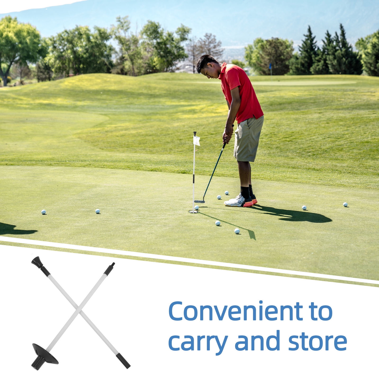 PBPBOX Portable Detachable Golf Flagpole for Practice Enhancing Home Putting Green with Effortless Ball Retrieval