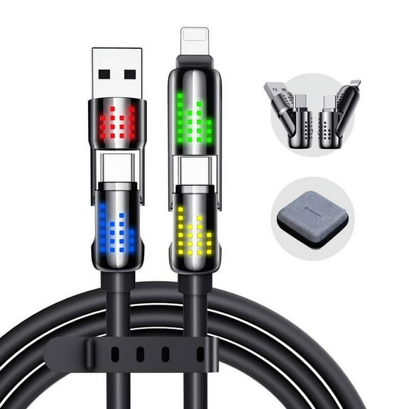 New MAGIC JOHN 4 in 1 Charging Cable 240W Fast Charge RGB Lights
