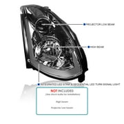 مصابيح أمامية لجهاز عرض الدخان Spec-D Tuning مع شريط LED متسلسل متوافق مع مجموعة المصابيح الأمامية اليسرى + اليمنى لسيارة Infiniti G35 كوبيه 2003-2007